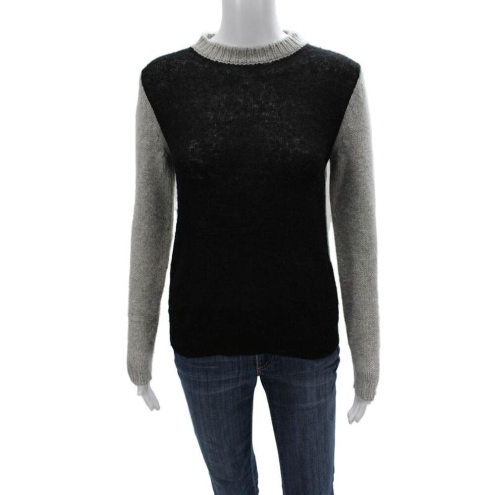 Marni Unisex Pullover Sweater Black Alpaca Blend Size 36